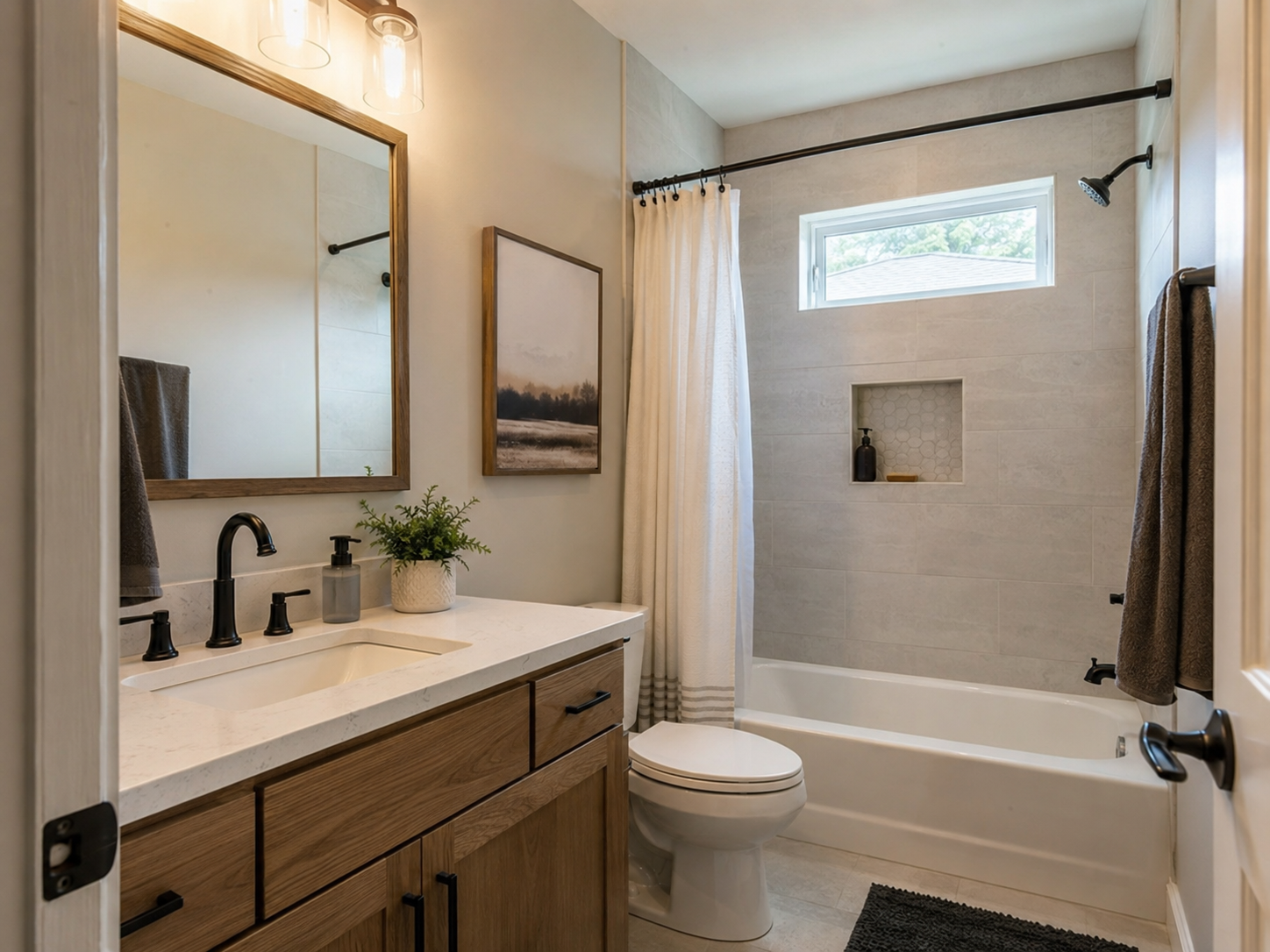 Modern guest bathroom